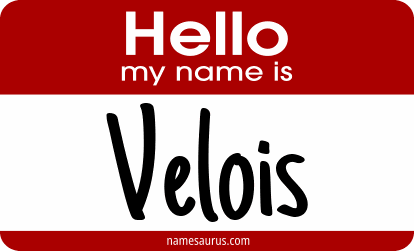 Hello my name is Velois png download