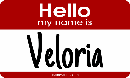 Hello my name is Veloria png download