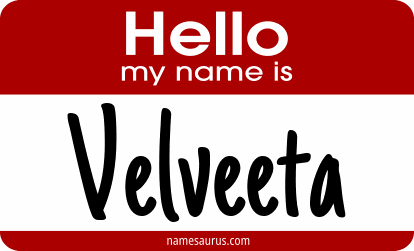 Hello my name is Velveeta png download