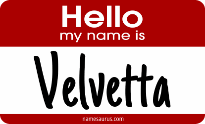 Hello my name is Velvetta png download