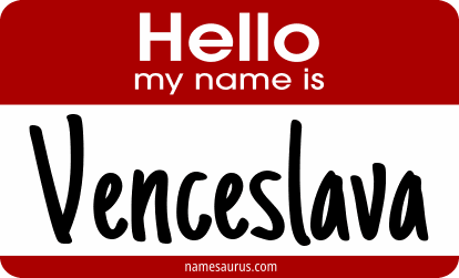 Hello my name is Venceslava png download