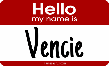 Hello my name is Vencie png download