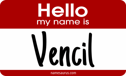 Hello my name is Vencil png download