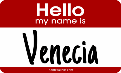 Hello my name is Venecia png download