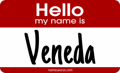 Hello my name is Veneda png download