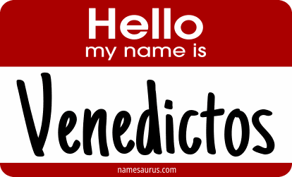 Hello my name is Venedictos png download