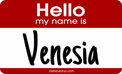 Hello my name is Venesia png download