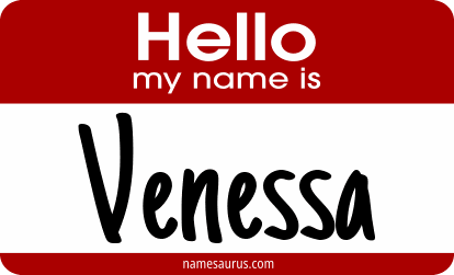 Hello my name is Venessa png download