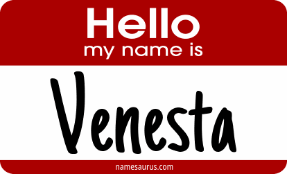 Hello my name is Venesta png download