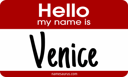 Hello my name is Venice png download