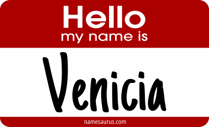 Hello my name is Venicia png download