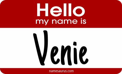 Hello my name is Venie png download