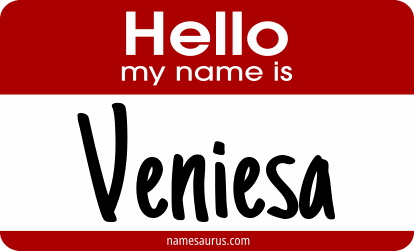 Hello my name is Veniesa png download