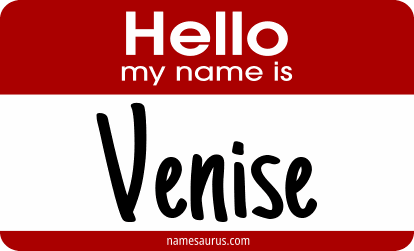 Hello my name is Venise png download