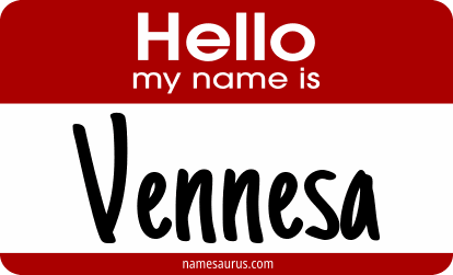 Hello my name is Vennesa png download