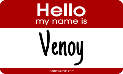 Hello my name is Venoy png download