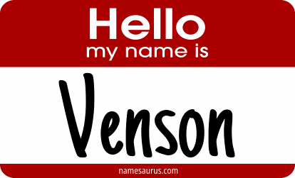 Hello my name is Venson png download