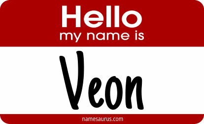Hello my name is Veon png download
