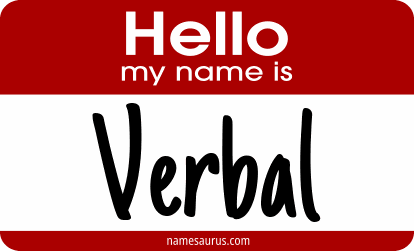 Hello my name is Verbal png download
