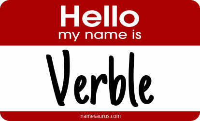 Hello my name is Verble png download