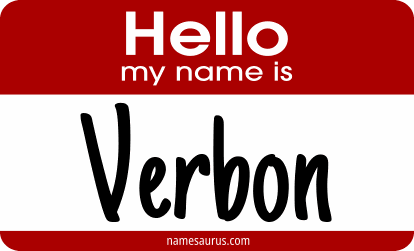 Hello my name is Verbon png download