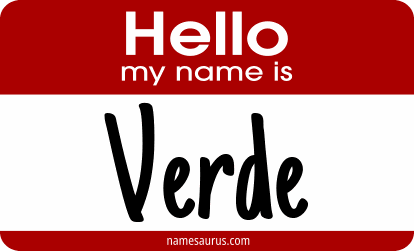Hello my name is Verde png download