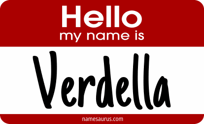 Hello my name is Verdella png download