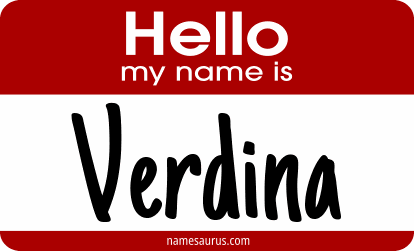 Hello my name is Verdina png download