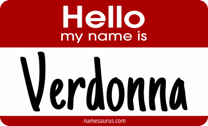Hello my name is Verdonna png download