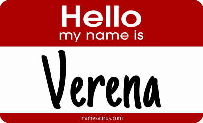 Hello my name is Verena png download