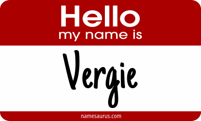 Hello my name is Vergie png download