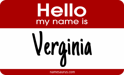 Hello my name is Verginia png download