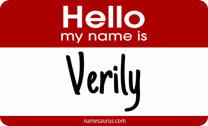 Hello my name is Verily png download