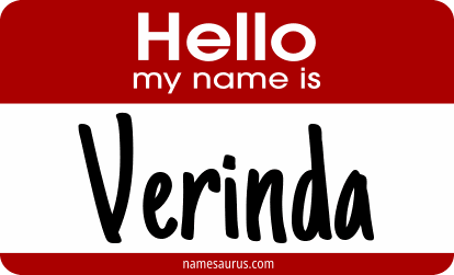 Hello my name is Verinda png download
