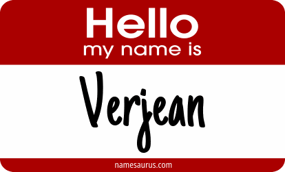 Hello my name is Verjean png download