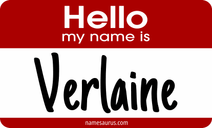 Hello my name is Verlaine png download