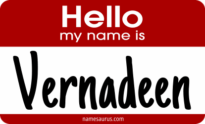 Hello my name is Vernadeen png download