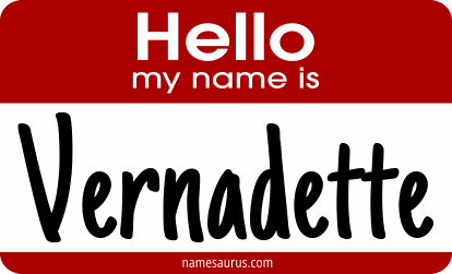 Hello my name is Vernadette png download