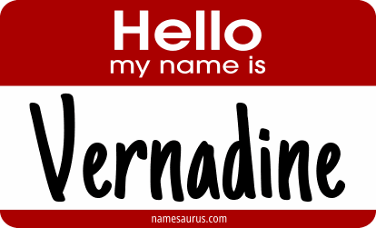 Hello my name is Vernadine png download