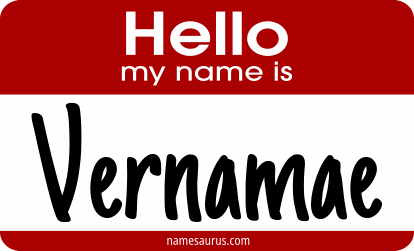 Hello my name is Vernamae png download
