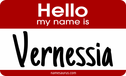 Hello my name is Vernessia png download