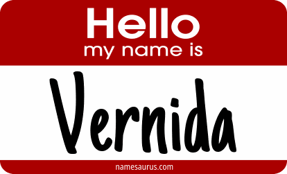 Hello my name is Vernida png download
