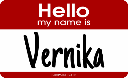 Hello my name is Vernika png download