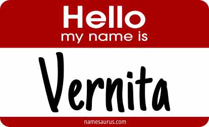 Hello my name is Vernita png download