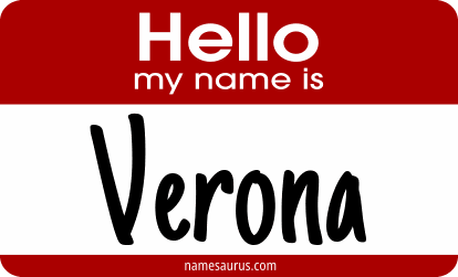 Hello my name is Verona png download