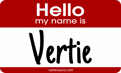 Hello my name is Vertie png download