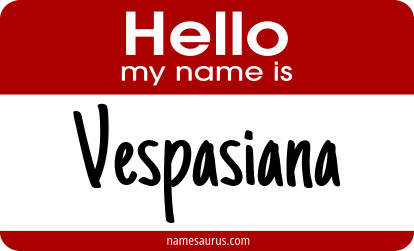 Hello my name is Vespasiana png download