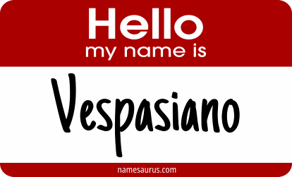 Hello my name is Vespasiano png download