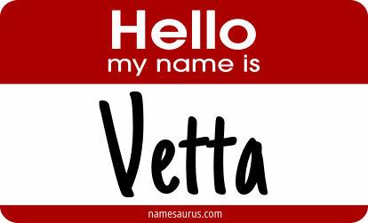 Hello my name is Vetta png download