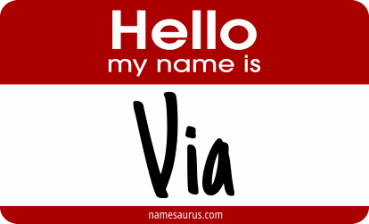 Hello my name is Via png download